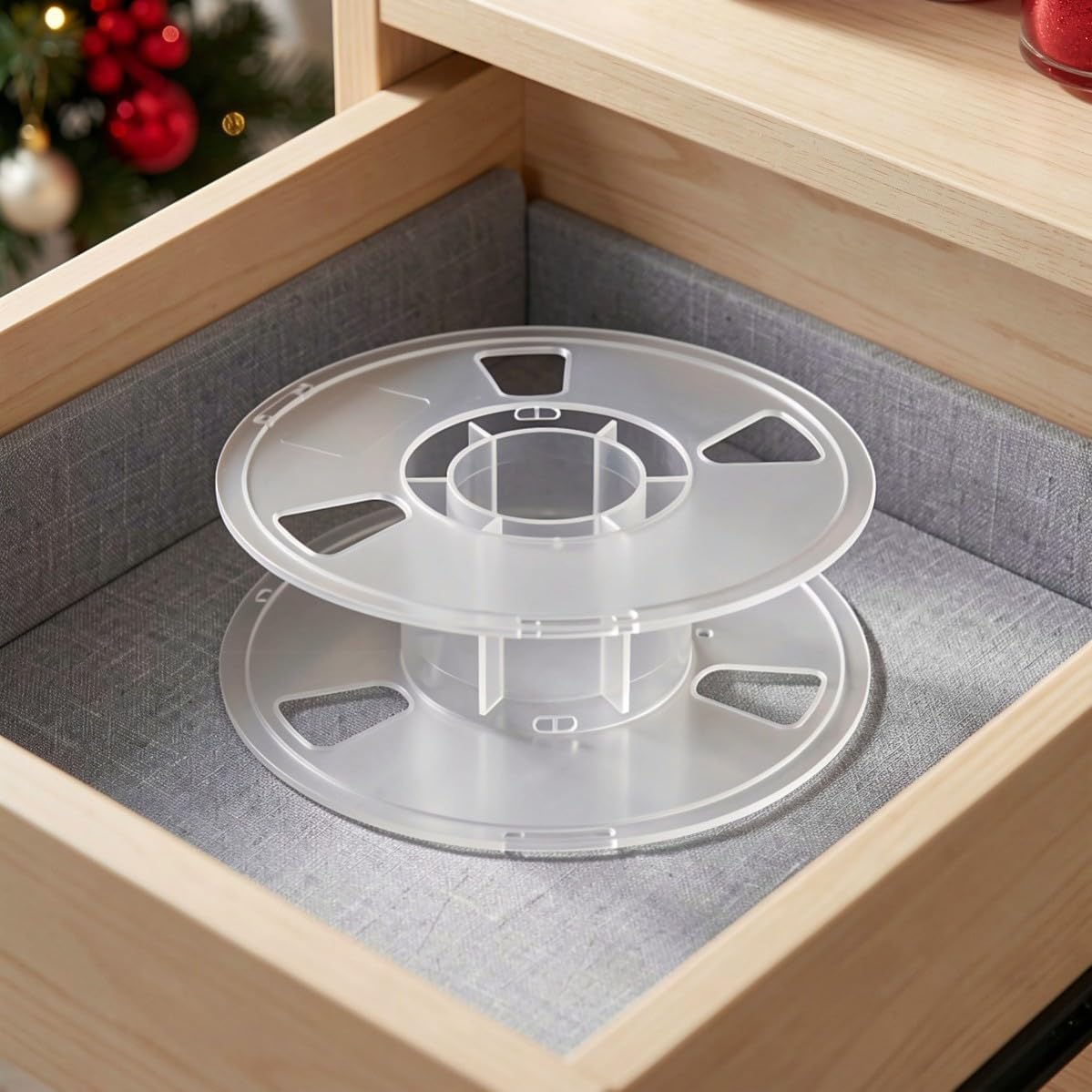Christmas Organizer Light Cylindrical Plastic Reel Storage Cord Winder