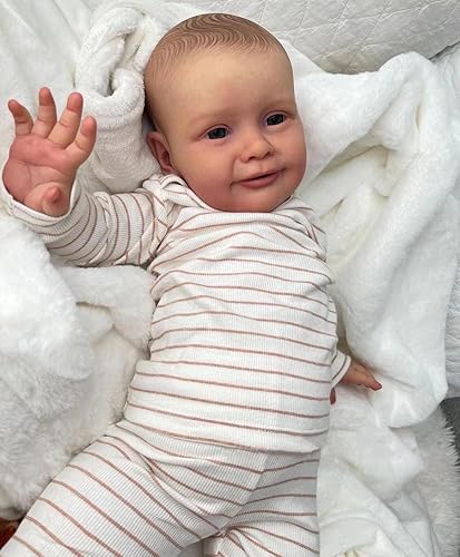 Miniatura 3 de Zero Pam Realistic Reborn Baby Dolls 24 Inch Silicone Baby Dolls Look Real Smiling Lifelike Baby Dolls with Weighted Body Real Looking Reborn