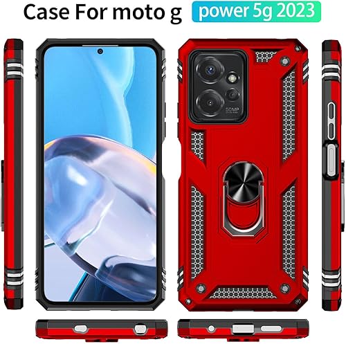 Miniatura 7 de Funda para Motorola Moto G Power 5G (2023) - Funda a prueba de golpes con funda de clip para cinturón - VX negro