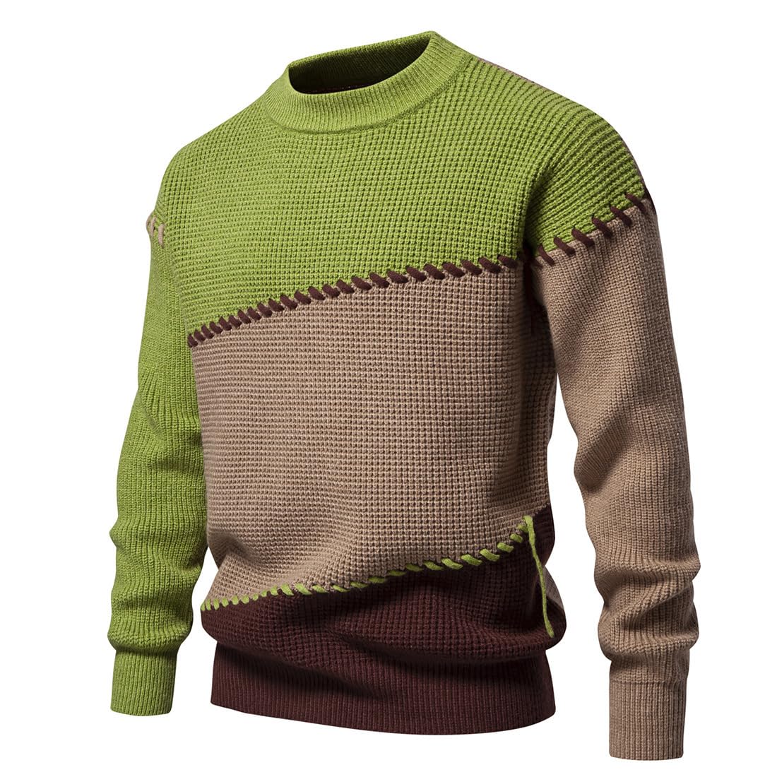 Basico Maglione Uomo Temperamento Tendenza Casual Maglione in Maglia Uomo Moda Morbido Traspirante Maglieria Uomo Slim Fit Comodo Caldo Maglione A Maniche Lunghe Uomo