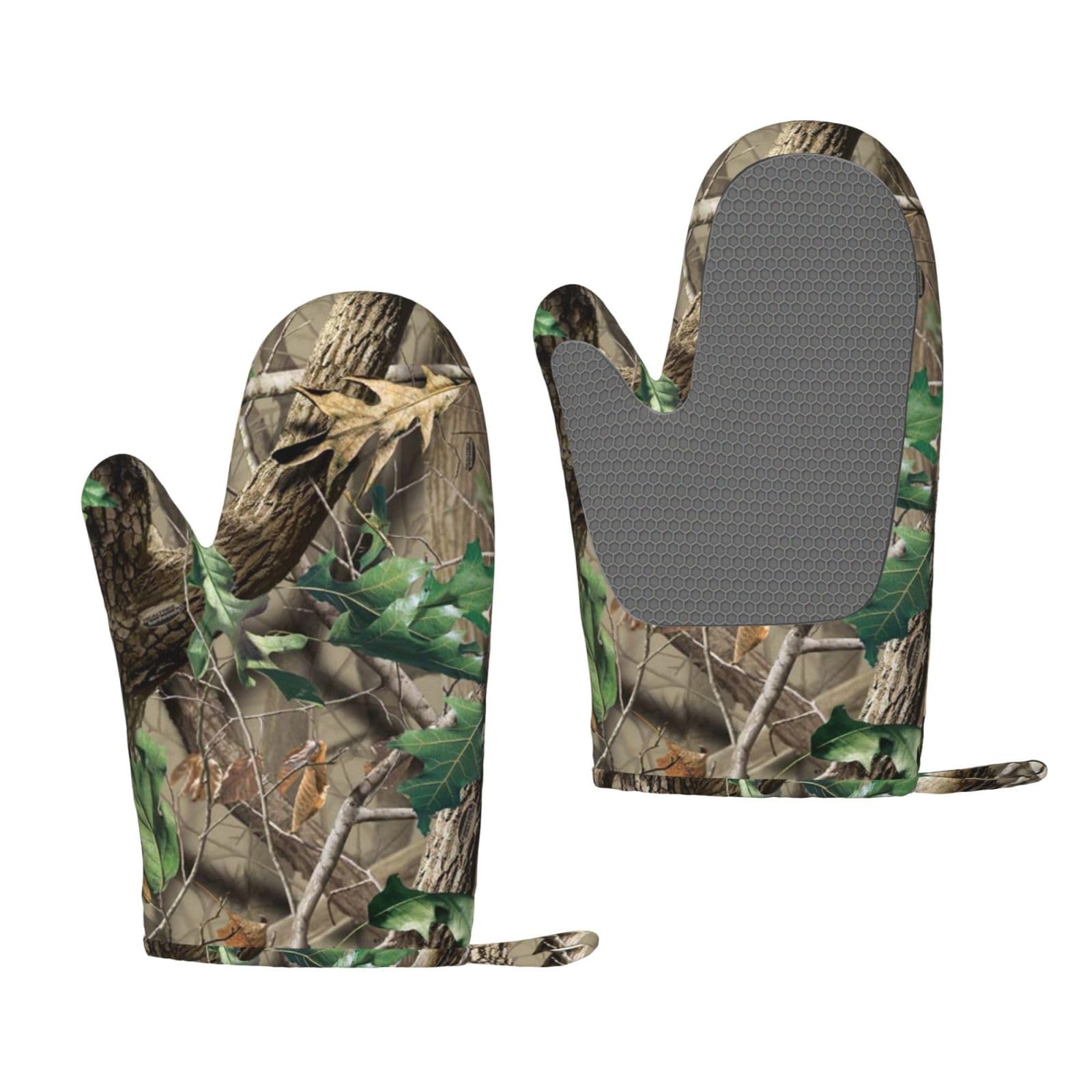 Hardwoods Gants de cuisine en silicone avec imprimé camouflage Vert