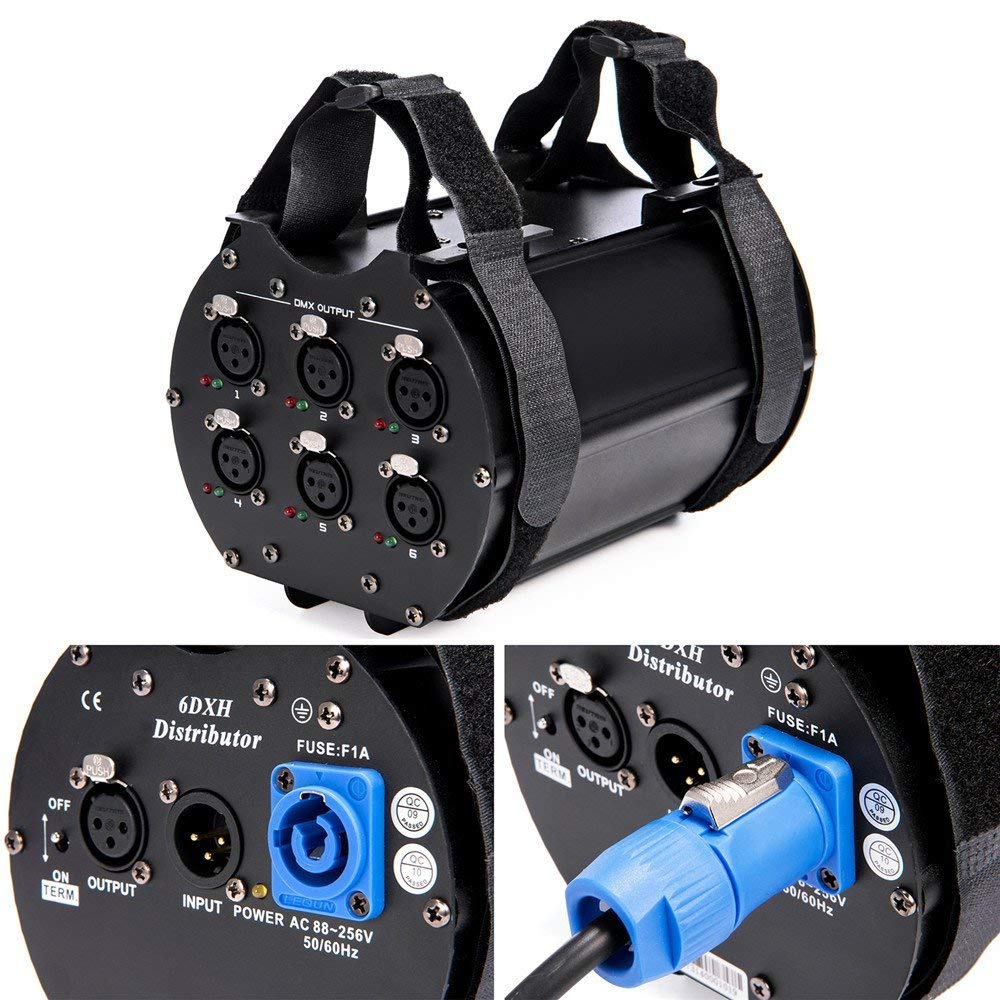 Amazon.com: MFL. DMX Splitter with One Input 6-Way Distributor 3
