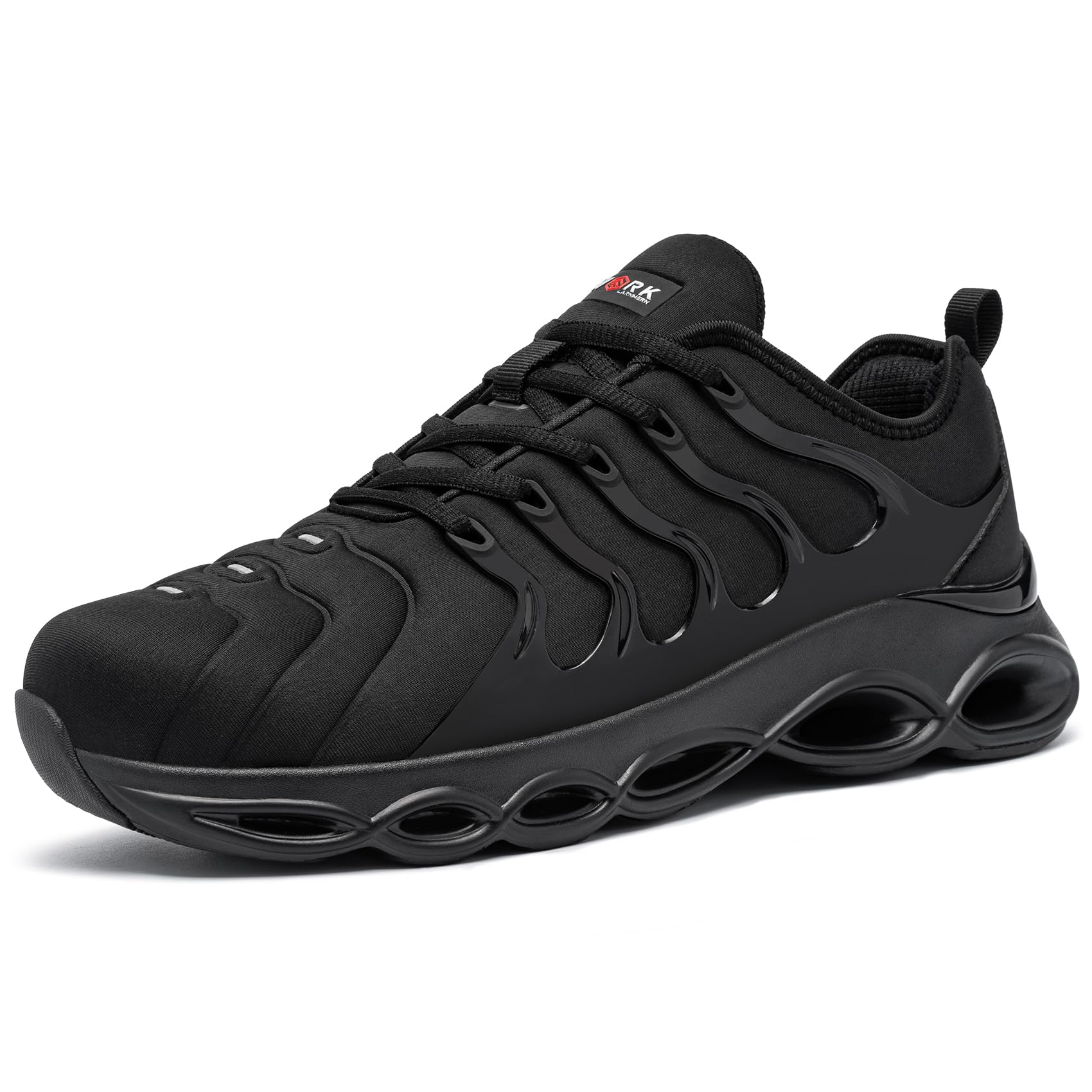 LARNMERN Scarpe Antinfortunistiche Donna Moda con Punta in Acciaio Scarpe Antinfortunistica Comodo Ammortizzazione Scarpe da Lavoro Leggere Traspiranti(Nero,37EU)