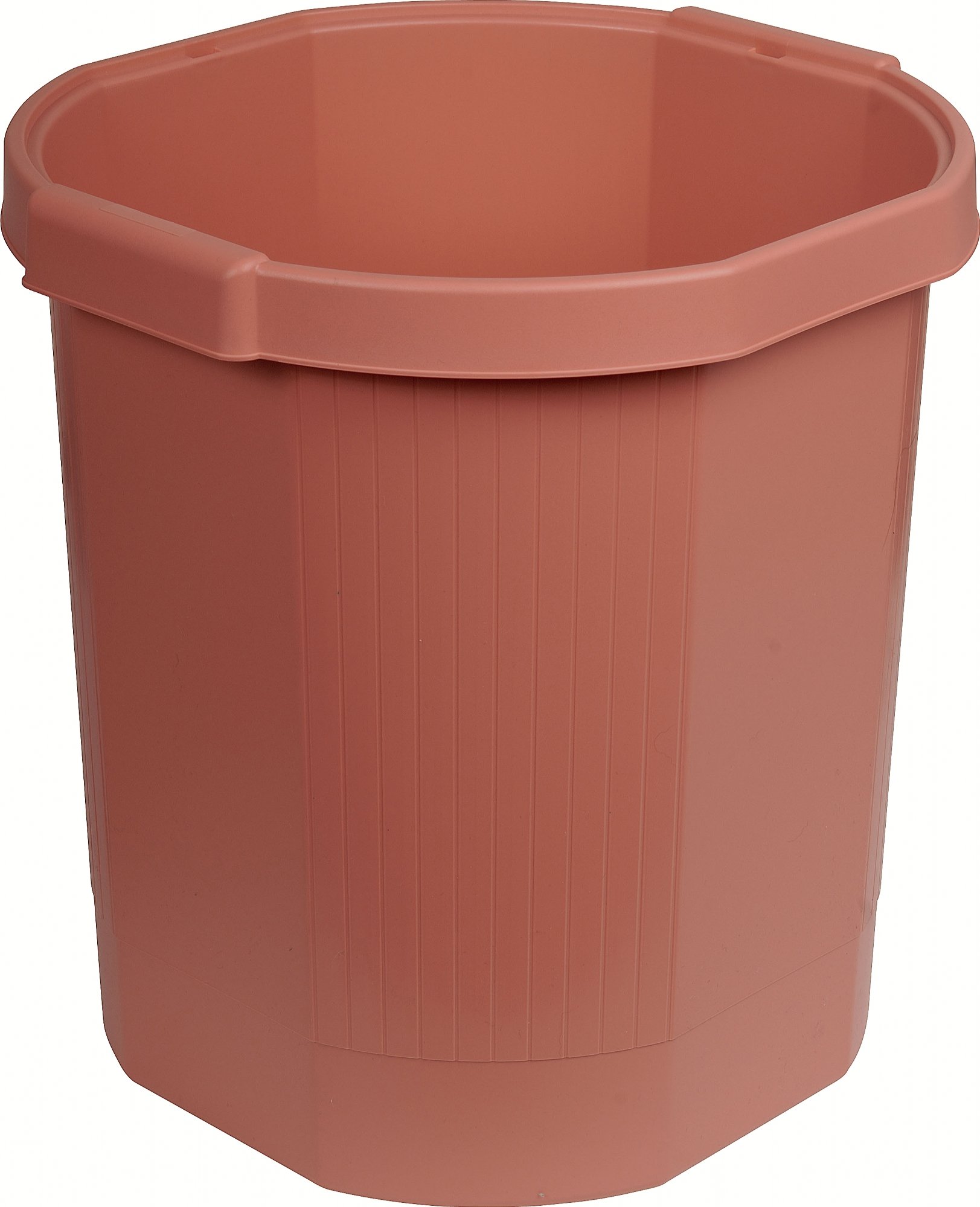 Exacompta ECO Octo Waste Paper Bin - Red Brick