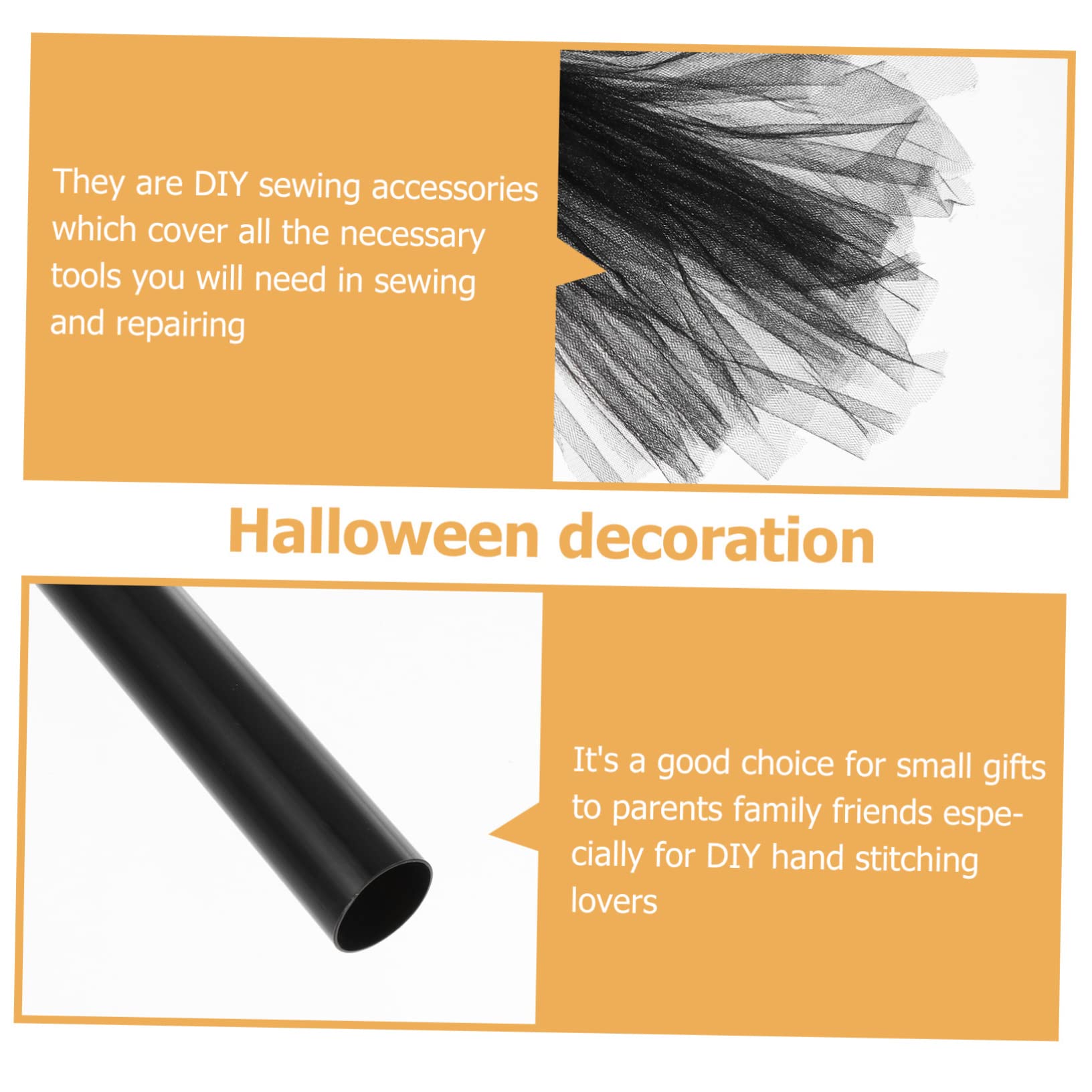 KOMBIUDA 1Pc Halloween Witch Broom Prop for Outfits Party Decoration Plastic Broom