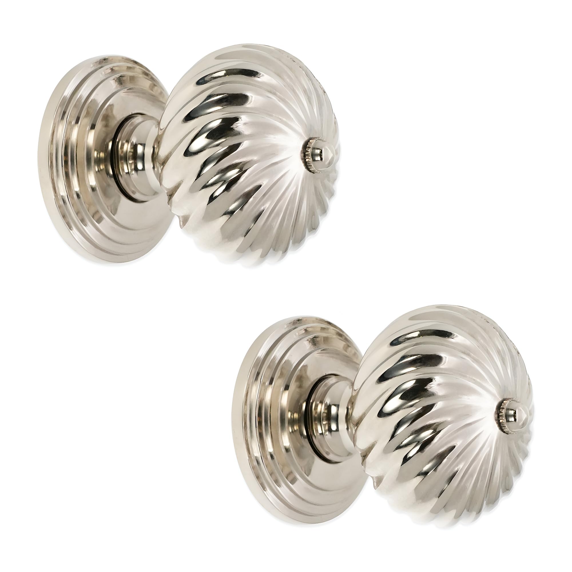 Poignées de porte traditionnelles en laiton nickel poli 60 mm pour raconter votre histoire