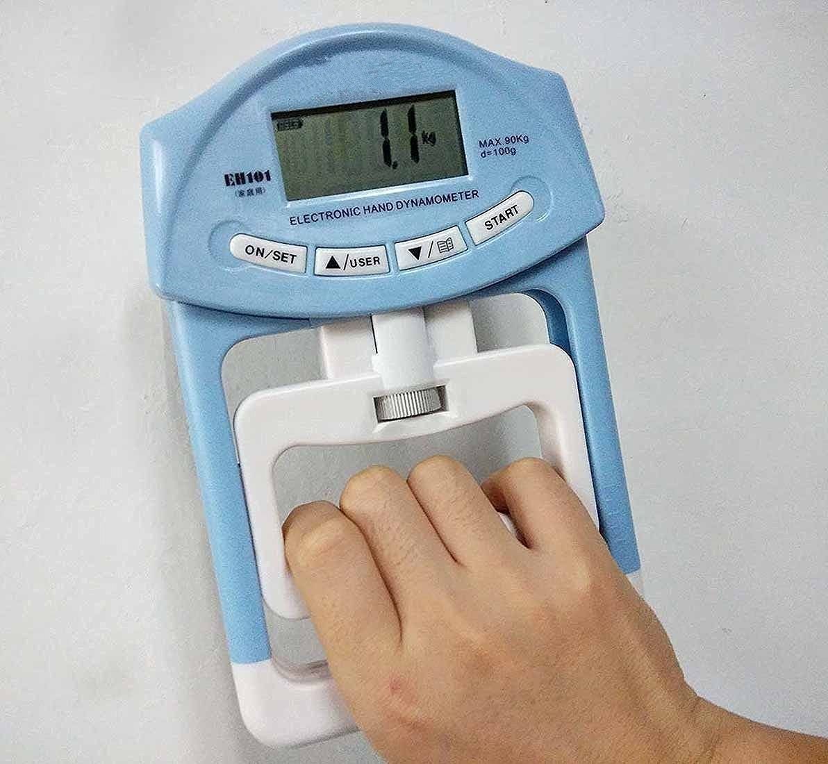 200Lb/90kg Dinamómetro Digital de mano fuerza de agarre Medición Meter Auto captura mano Grip de alimentación,potencia de agarre electrónico