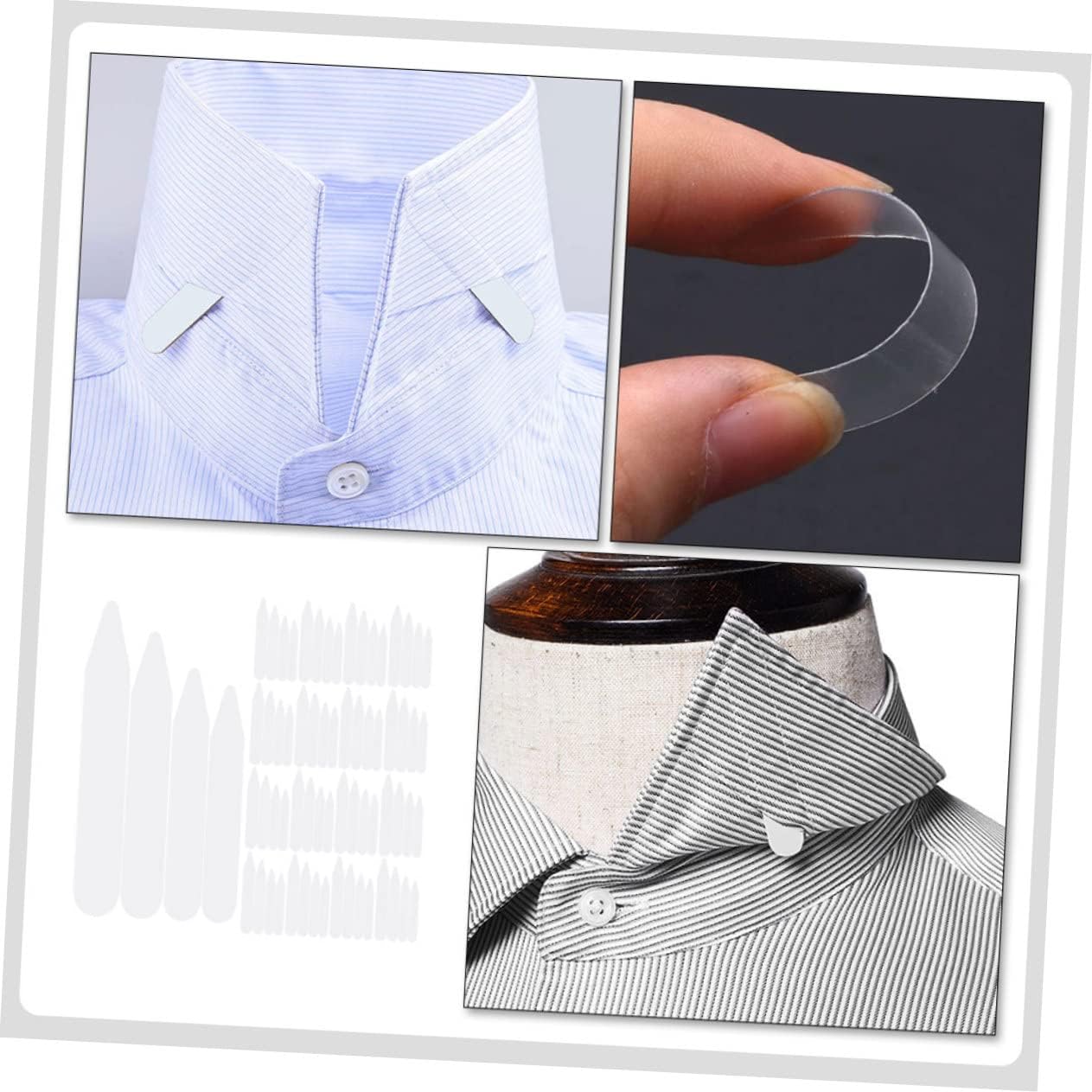 NOLITOY Shirt Collar Inserts for Women Collars for Men Dress Shirt Holders Men Stays Support Suit Shirt Holders