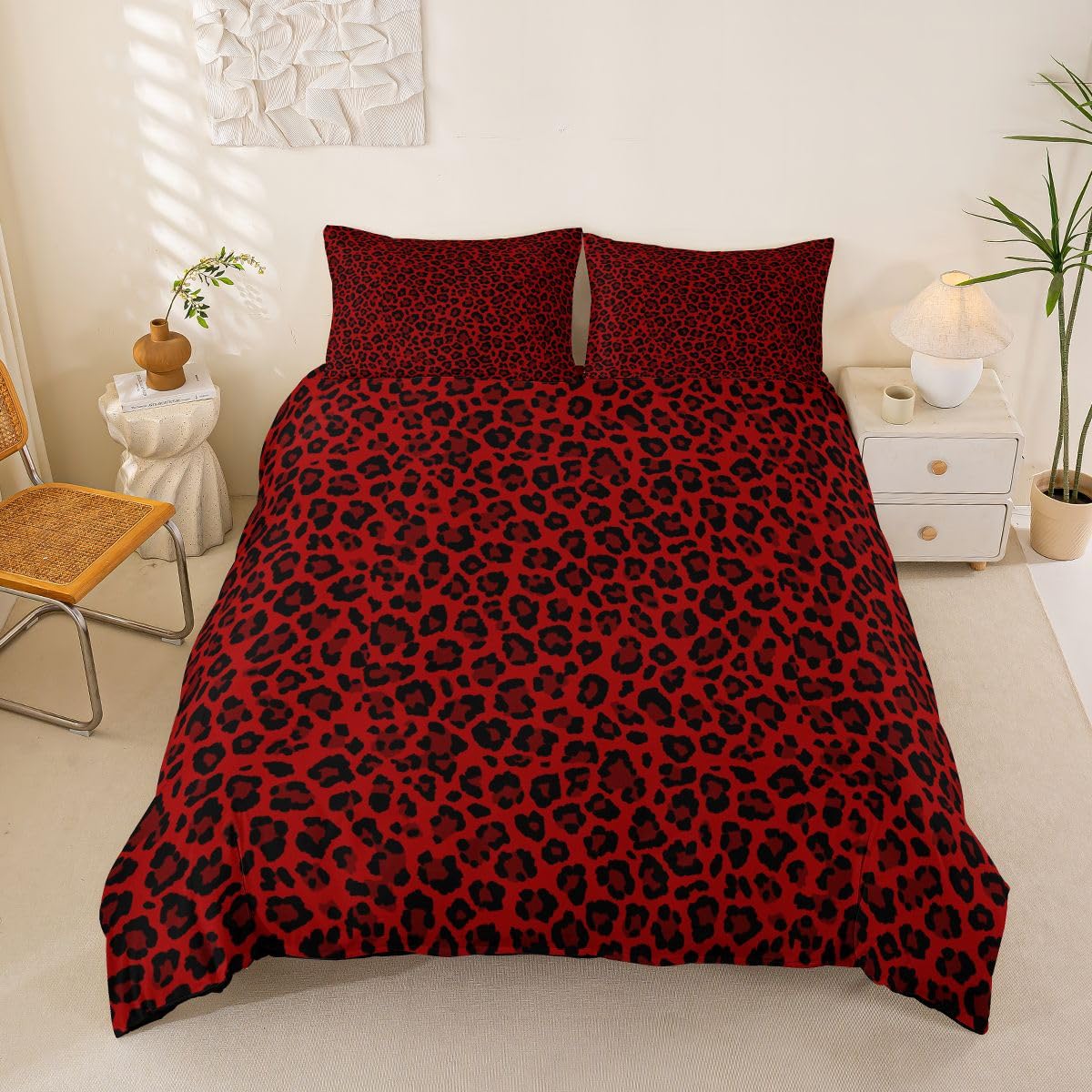 Housses de couettes safari africain 220x240 contre lit terne
