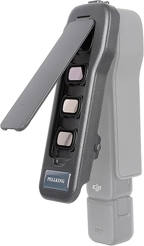 PellKing Funda mejorada de bolsillo 3 para DJI Osmo Pocket 3 accesorios, 4 ranuras de almacenamiento de filtro CPLND, protege el bolsillo 3 lente de