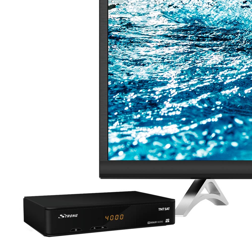 Strong SRT 7404 Satélite Negro tV set-top boxes - Reproductor/sintonizador (Satélite, Digital, MPEG4, 18 W)