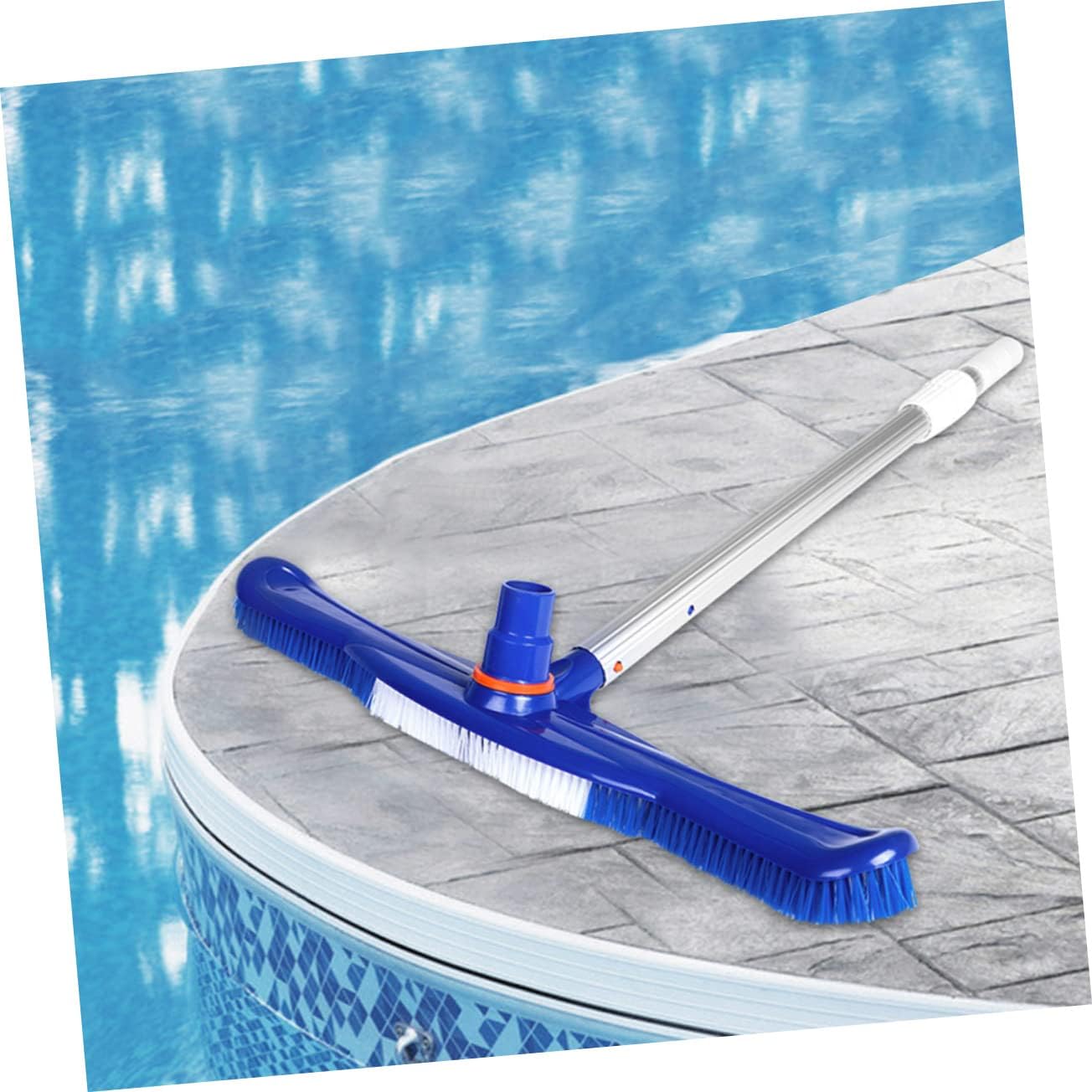 Kisangel 1Pc Heavy Duty Swimming Pool Brush Stiff Bristles Cleaner for Walls and Floors Versatile Outdoor Cleaning Tool for Patios Garages and More