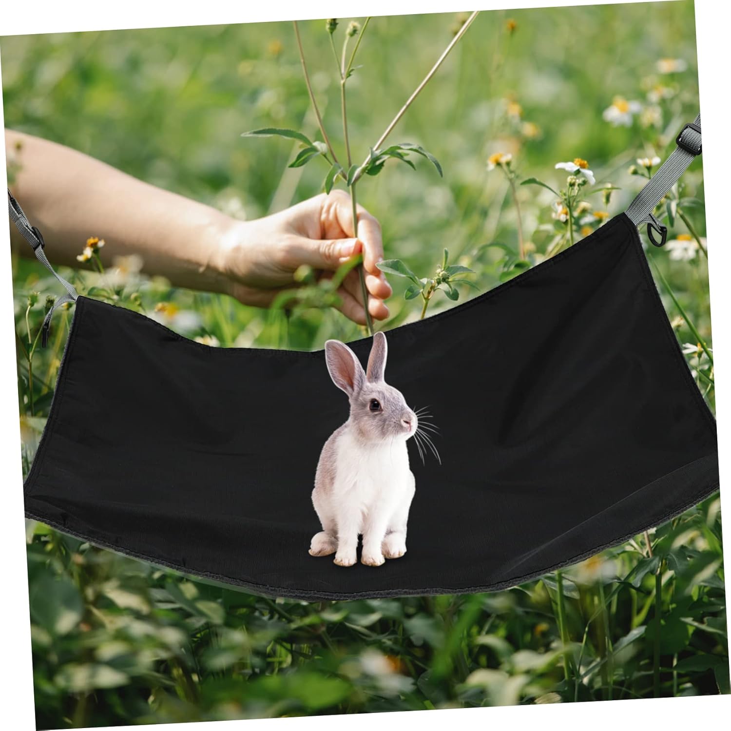 review SUPVOX 1pc Pet Cat Hammock Small Dog Toy Animal Cage Portable Raised Pet Cot Double Layer Hanging Pet Plush Bunnies Stuffed Bunny Rabbit Kitten Toy Bunk Cots Cat Supplies Adjustable Nylon