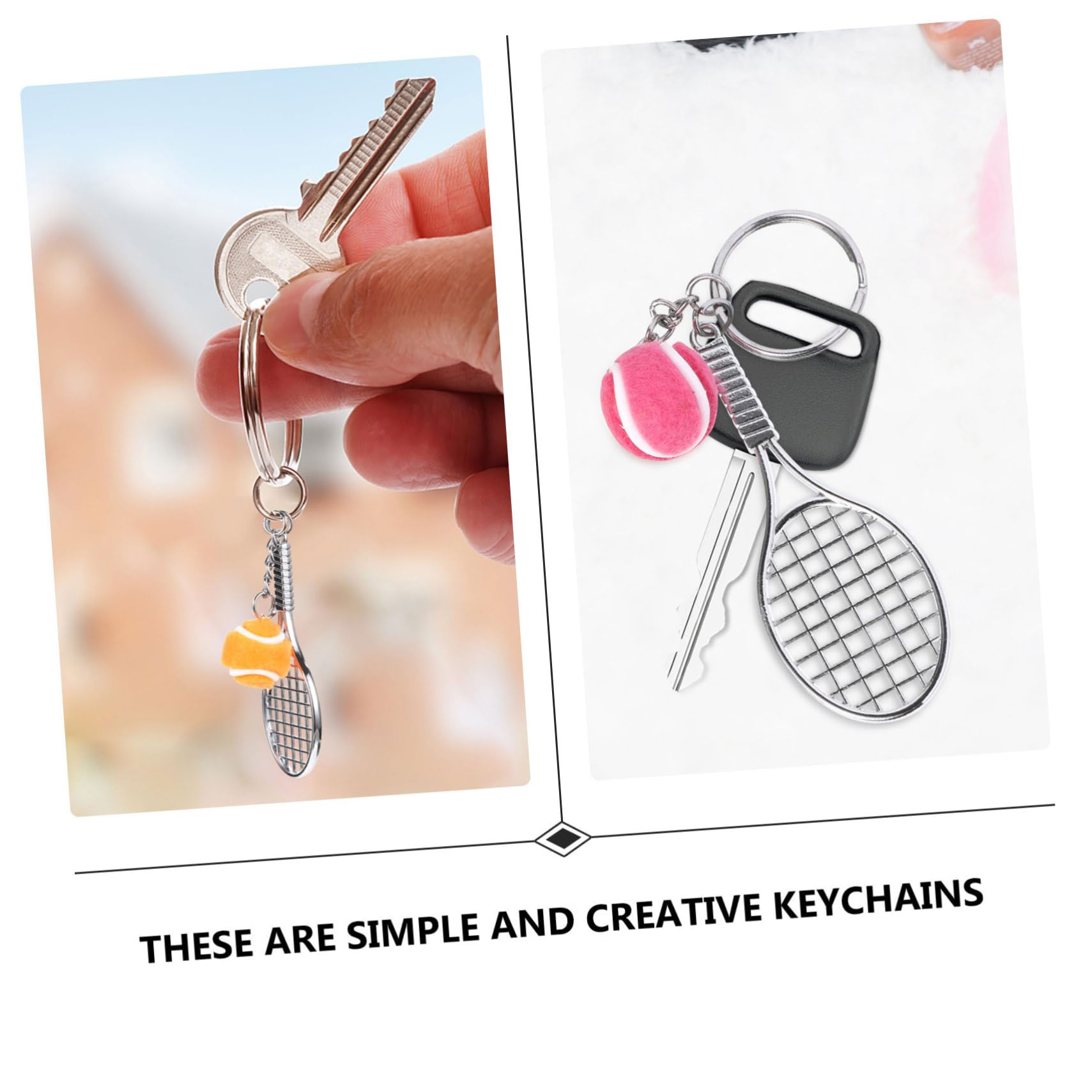 BESPORTBLE Ciondolo Portachiavi Mini Tennis Accessori Chic Per Amanti Sport Portachiavi Resistente E Creativi