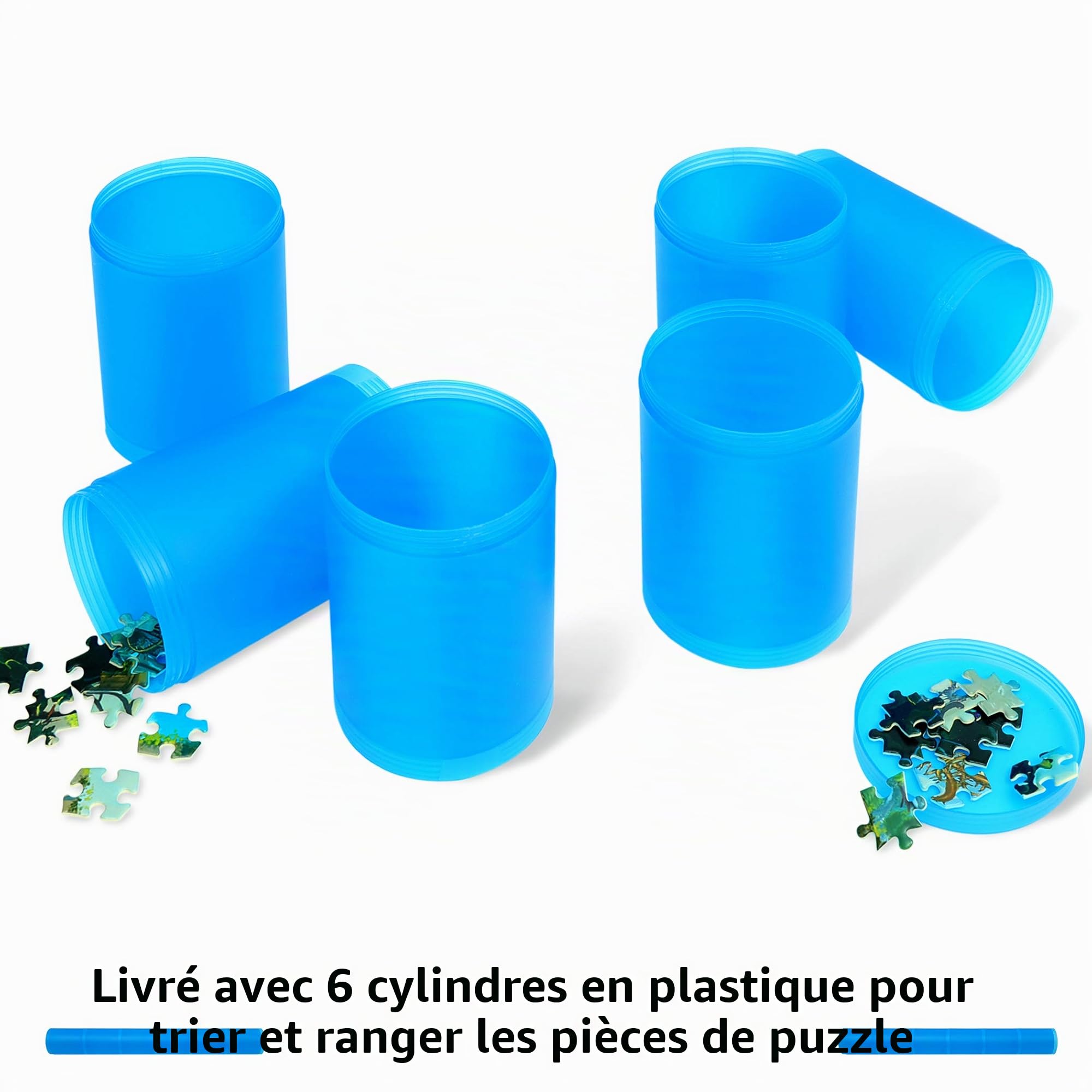 LAVIEVERT Tapis de Rangement en néoprène Double Face de 2 mm d'épaisseur avec Sac de Rangement Non tissé et Cylindre en Plastique, pour jusqu'à 1500 pièces Noir et Kaki