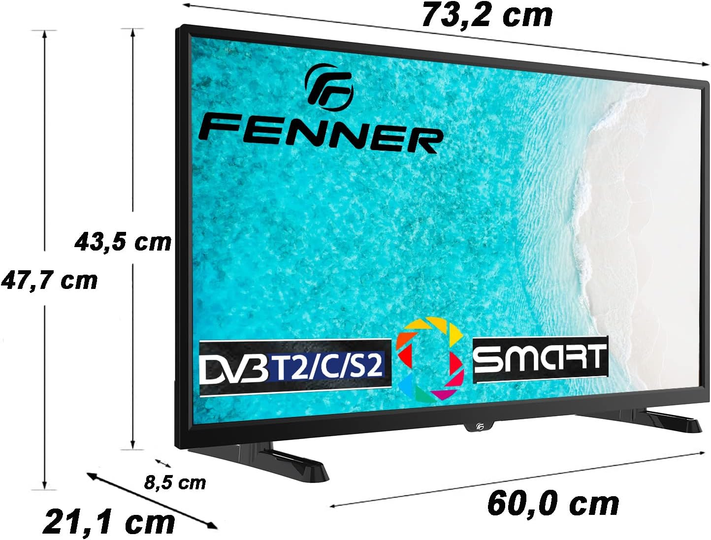 Fenner 32 HD Android SMART TV, Quad-Core, DVB-T2, Wi-Fi, Dolby Audio, App Store, Miracast, Sistema Operativo Android 11, uscita Ethernet, HEVC Main 10 Bit H265 FN3222HV Fenner 32 HD Android SMART TV, Quad-Core, DVB-T2, Wi-Fi, Dolby Audio, App Store, Miracast, Sistema Operativo Android 11, uscita Ethernet, HEVC Main 10 Bit H265 FN3222HV