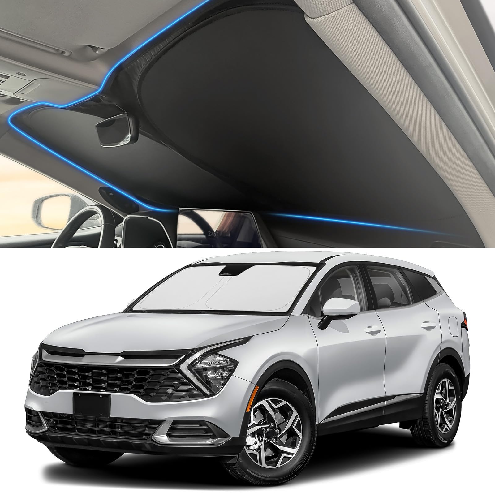 Photo 1 of YOJOJOCO Windshield Sun Shade for Kia Sportage 2023-2026