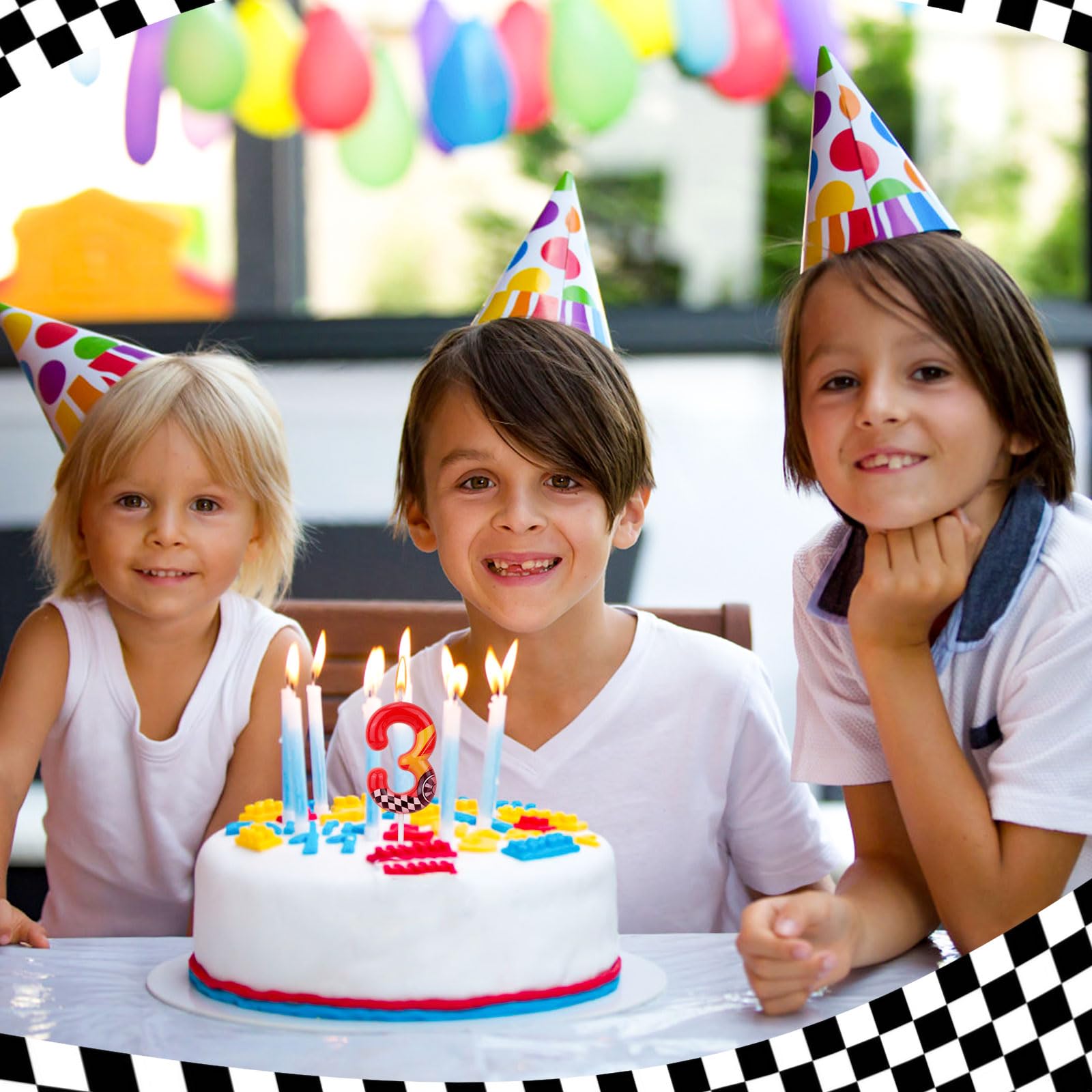 Candela Numero 3 Auto Da Corsa - Per Torte Di Compleanno