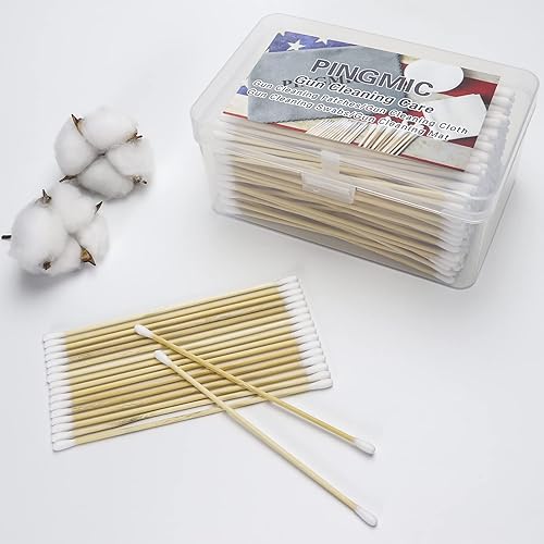 Vista 15 de 500 hisopos de algodón de 6 pulgadas con estuche de almacenamiento, hisopos de algodón resistentes sin pelusa con mango de bambú, hisopos de algodón