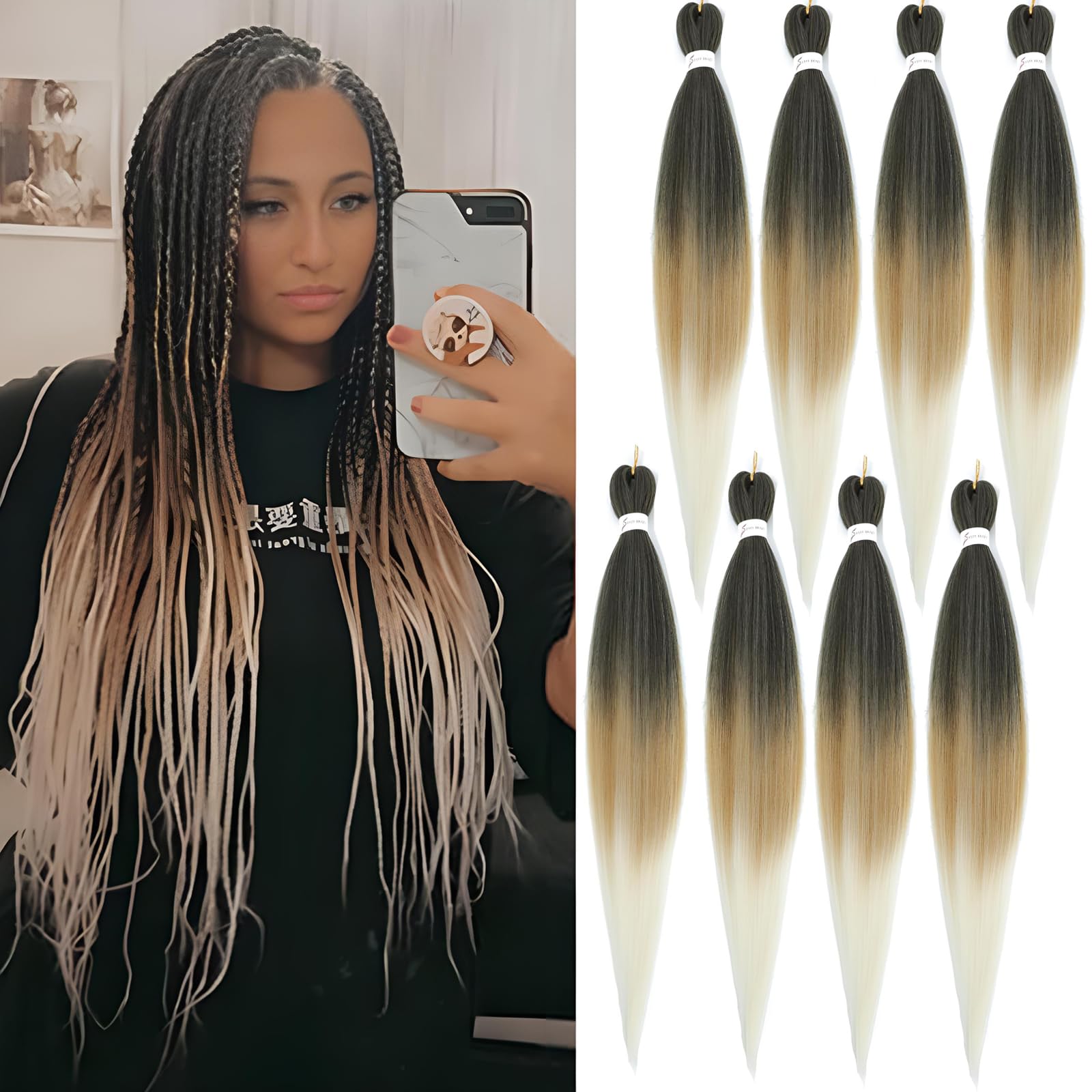 Easy Braid Pre stretched Braiding Hair Extensions