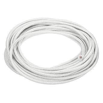 PATIKIL 16.4 Feet 13AWG Electronic Wire, Insulated High Temperature Resistant Electrical Flexible Mica Cable for Lamp Boiler Heater, White
