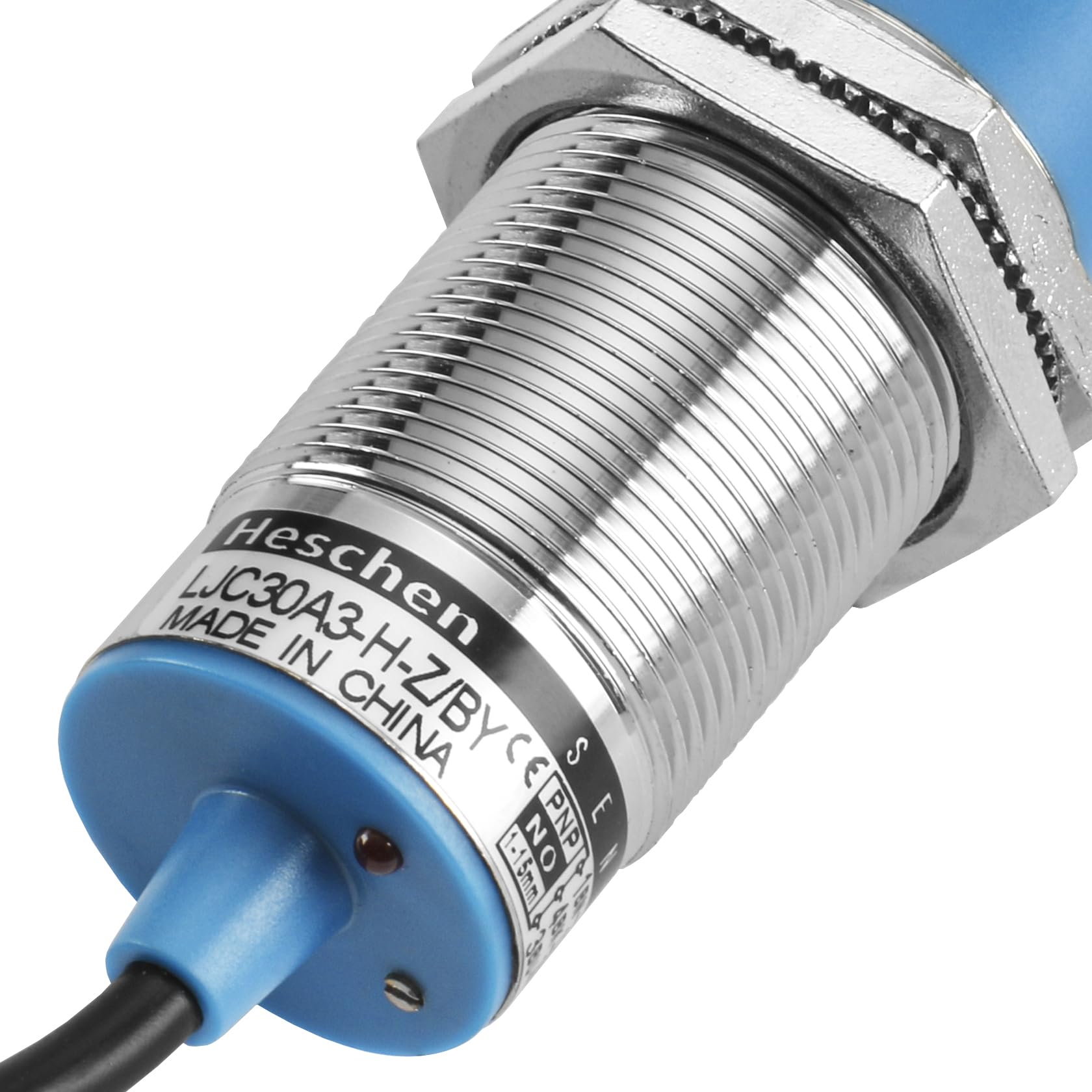 Heschen pojemnościowy przełącznik czujnika zbliżeniowego LJC30A3-H-Z/BY detektor 1-15 mm 6-36 VDC 300 mA PNP normalnie otwarty (NO) 3-przewodowy
