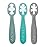 Nuby 3-Stage Baby\'s First Spoons Set - 3 Pack - 6+ Months - Baby Spoons with Easy Grip Handle - Serene