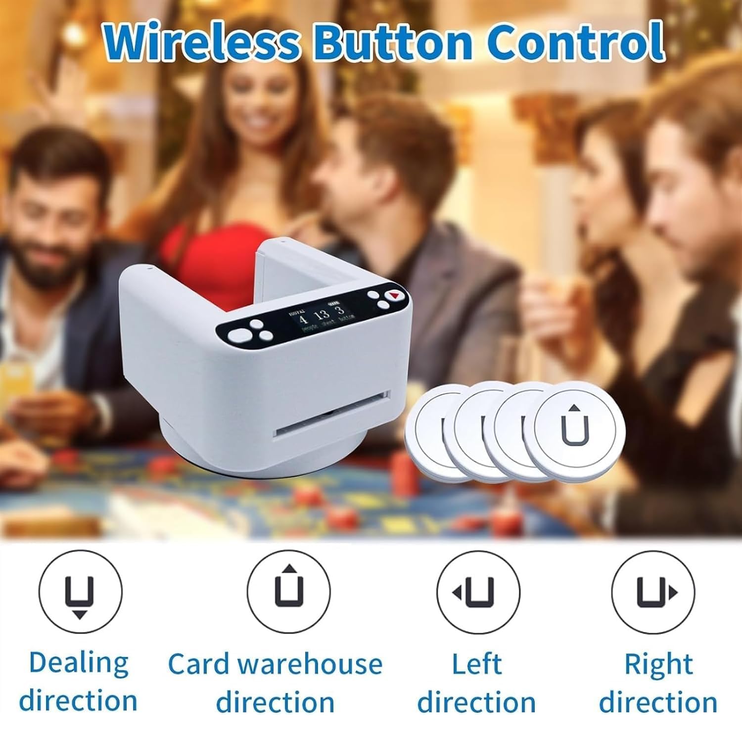 Distribuidor automático, Herramienta de negociación de póquer giratoria de 360°, Dispositivo de póquer antitrampas, Compatible con Juegos multijugador