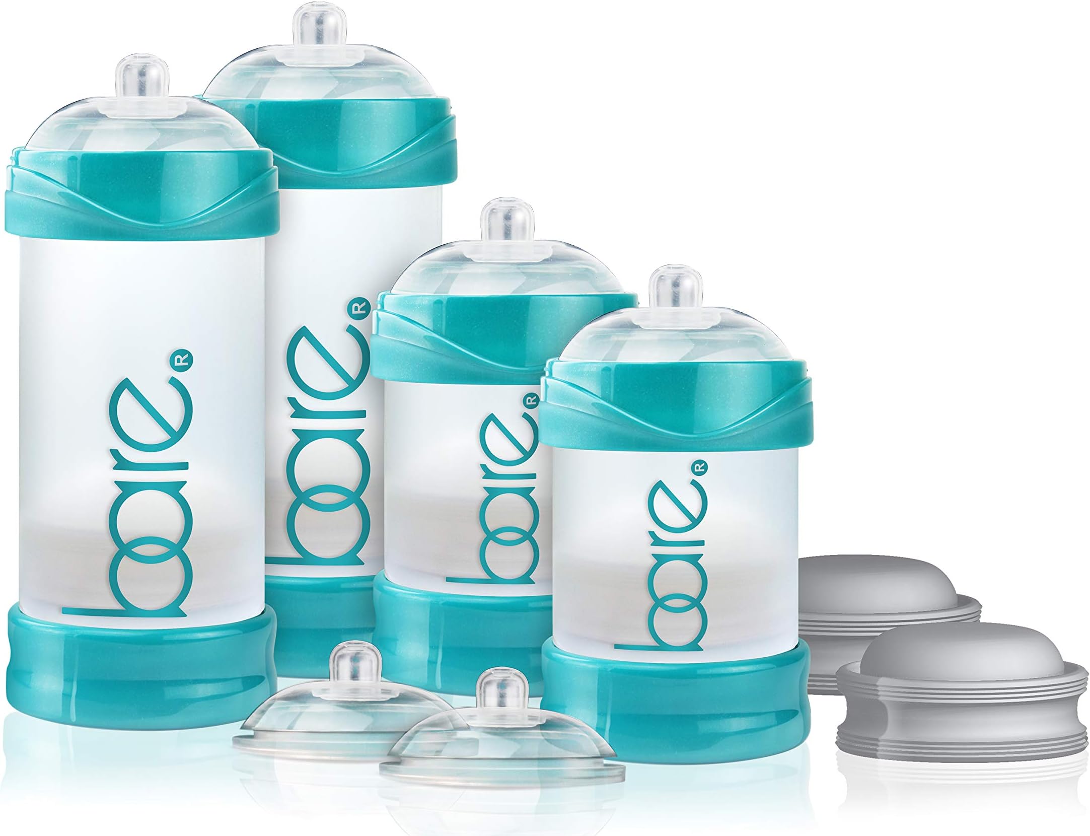 Bittylab - Bare Air-Free Feeding System for BREASTFED Babies - with Perfe-Latch Nipple - Best for Breast-Fed Babies - Starter Set