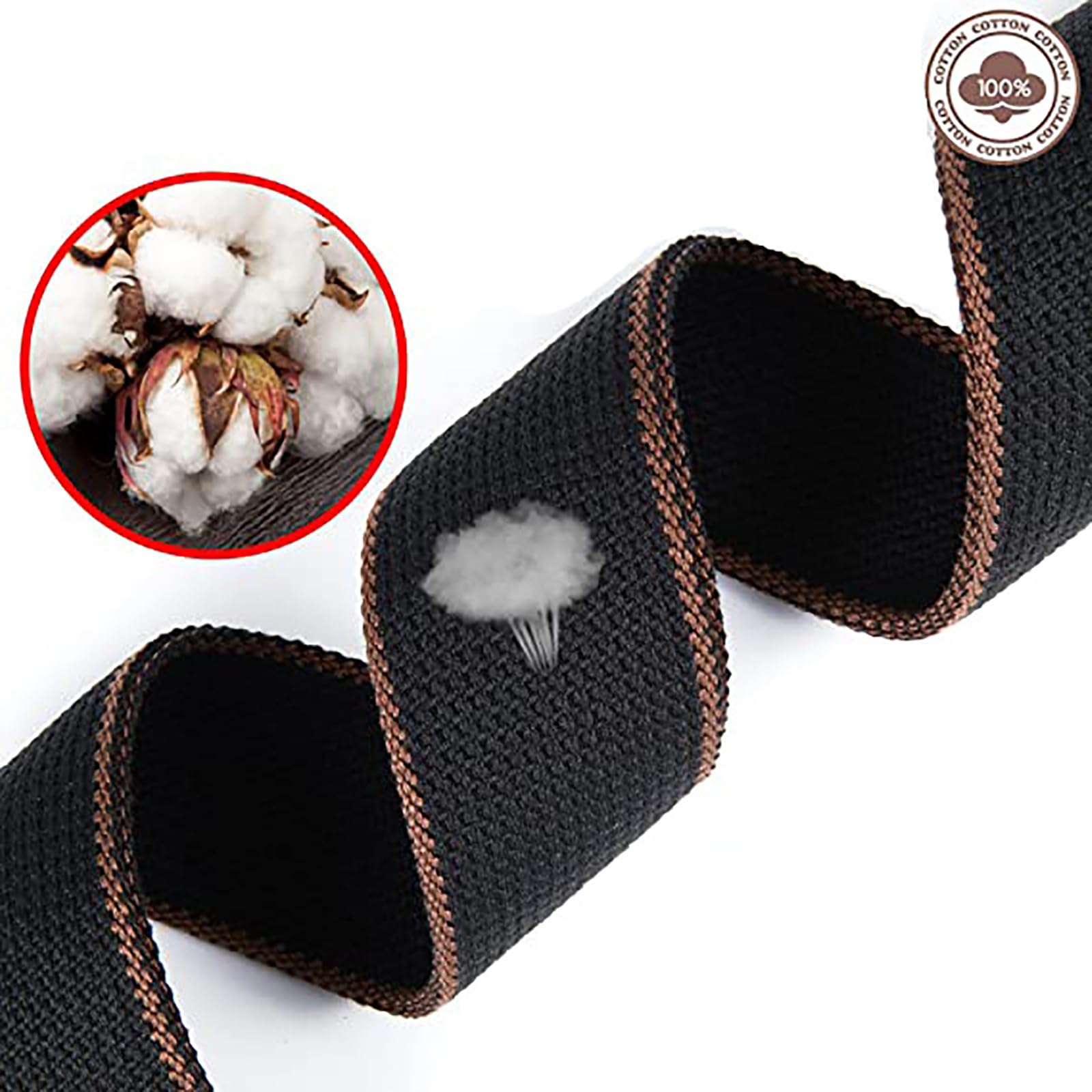 WUDQIJI Guitar Strap, Adjustable Cotton Guitar Strap, Cotton Guitar Strap, Cotton Guitar Straps with 3 Guitar Picks - Image 3