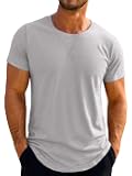 Runcati Mens Short Sleeve T-Shirts Crew Neck Casual Shirt Summer Classic Basic Lightweight Fashion Tees