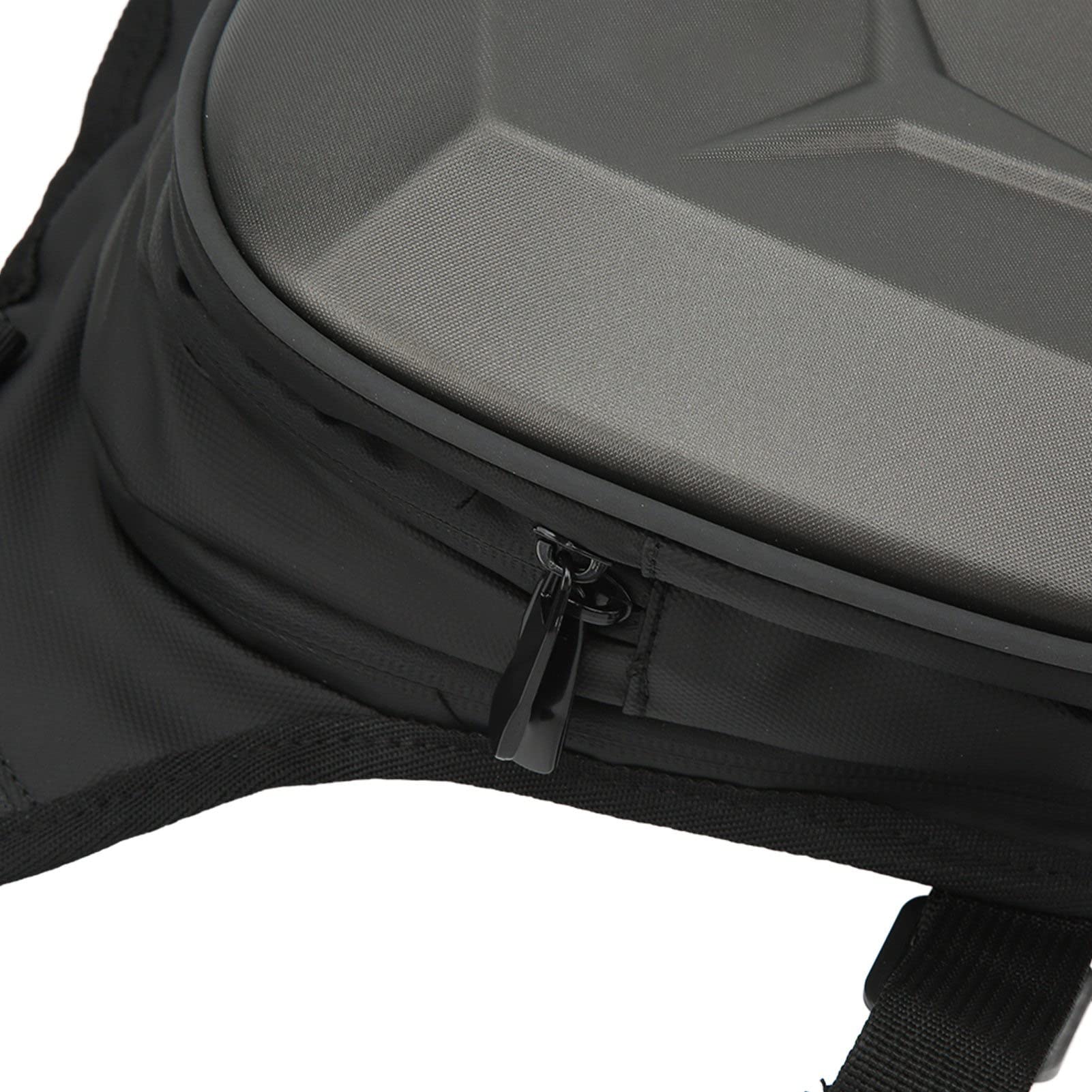 Sac de jambe réglable pour moto, sac de cuisse multifonction avec bande réfléchissante, sac banane étanche pour randonnée, voyage, pêche (gris)