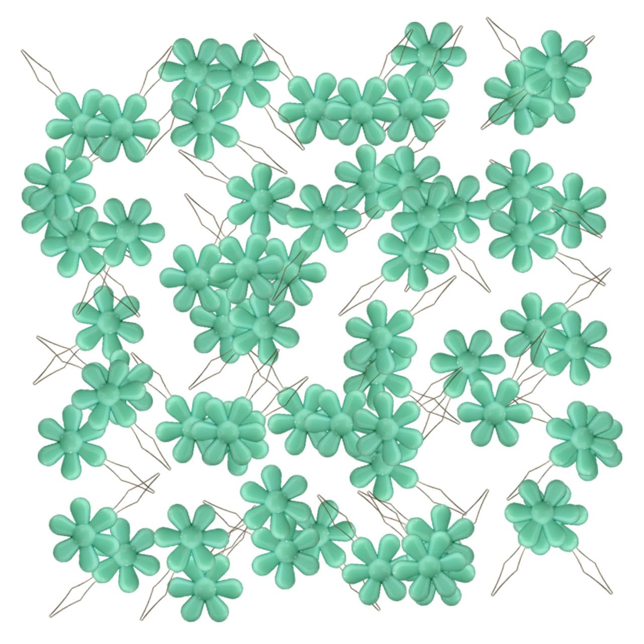 4 Set di Infila Ago A Forma di Fiore per Cucire Ricamo Infila Ago A Mano 50 Pezzi * 4