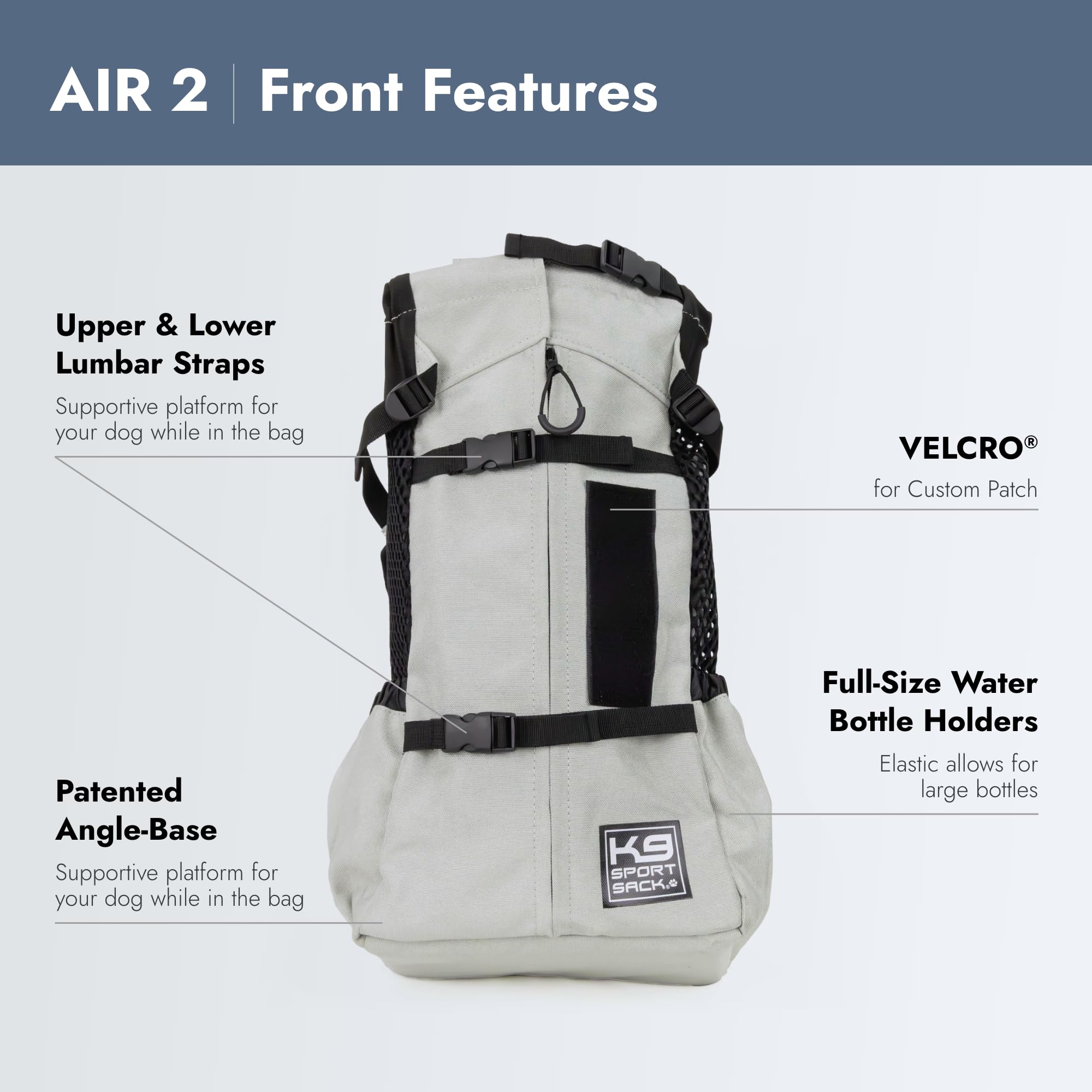 K9 Sport Sack | Dog Carrier Adjustable Backpack (Large, Air 2