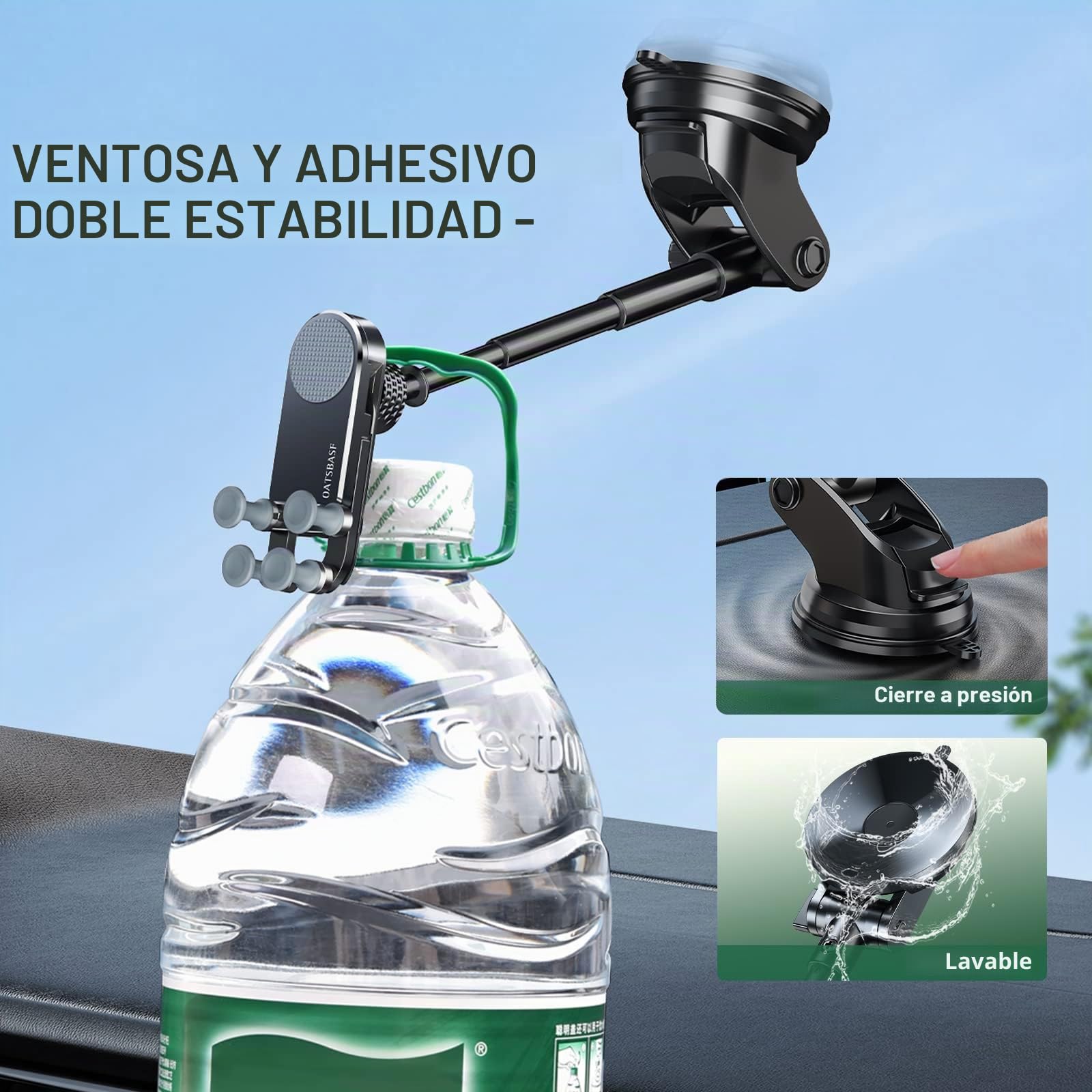 Z Fold 4 - Soporte de coche para ventana de parabrisas de salpicadero, aluminio, 2 modos para Samsung Galaxy Z Fold 6 5 4 3 2 accesorios y iPhone 16 15 Pro Max