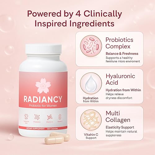 Miniatura 2 de Radiancy - Probiótico para mujeres, suplemento diario con colágeno múltiple, ácido hialurónico, prebióticos, vitamina C, 120 unidades (1)