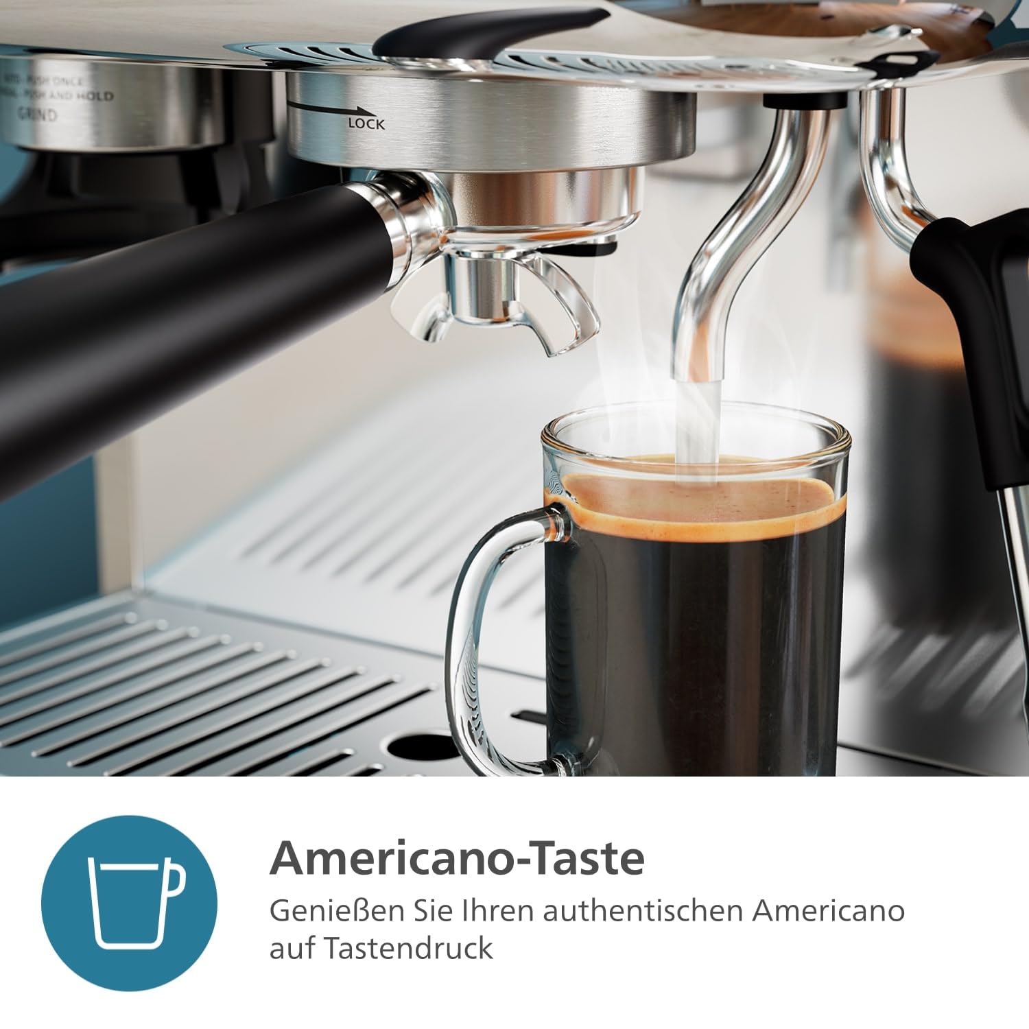 PHILIPS Espressomaschine Barista Brew, Silber, Espresso & Americano