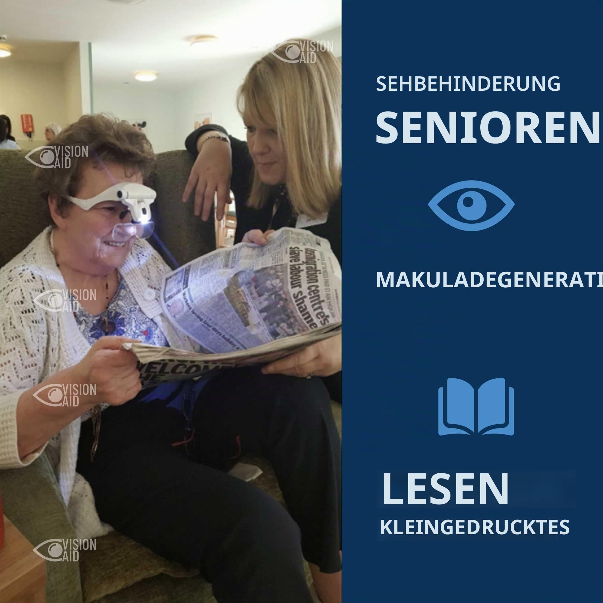 Vision Aid Lupen mit LED-Licht 5 Linsen Stirnband Schutzaufbewahrungsbox Brillenlupe Freihändige beleuchtete Kopflupe für Hobbyhandwerk Makuladegeneration Malerei Brillenträger Naharbeit