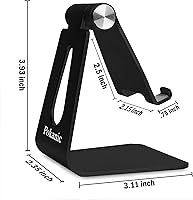 Vista 5 de Soporte ajustable para teléfono celular y tableta, soporte de aluminio multiángulo para teléfono y tableta, base antideslizante, estación de carga