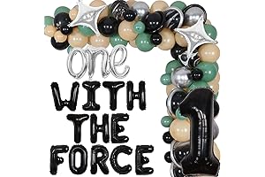 Baby Yoda and Darth Vader Balloon Arch