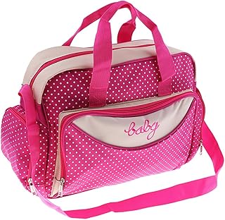 Wdfnexalai Bolso cambiador de pañales para bebé, bolso de mano para mamá y madre, color rosa rojo