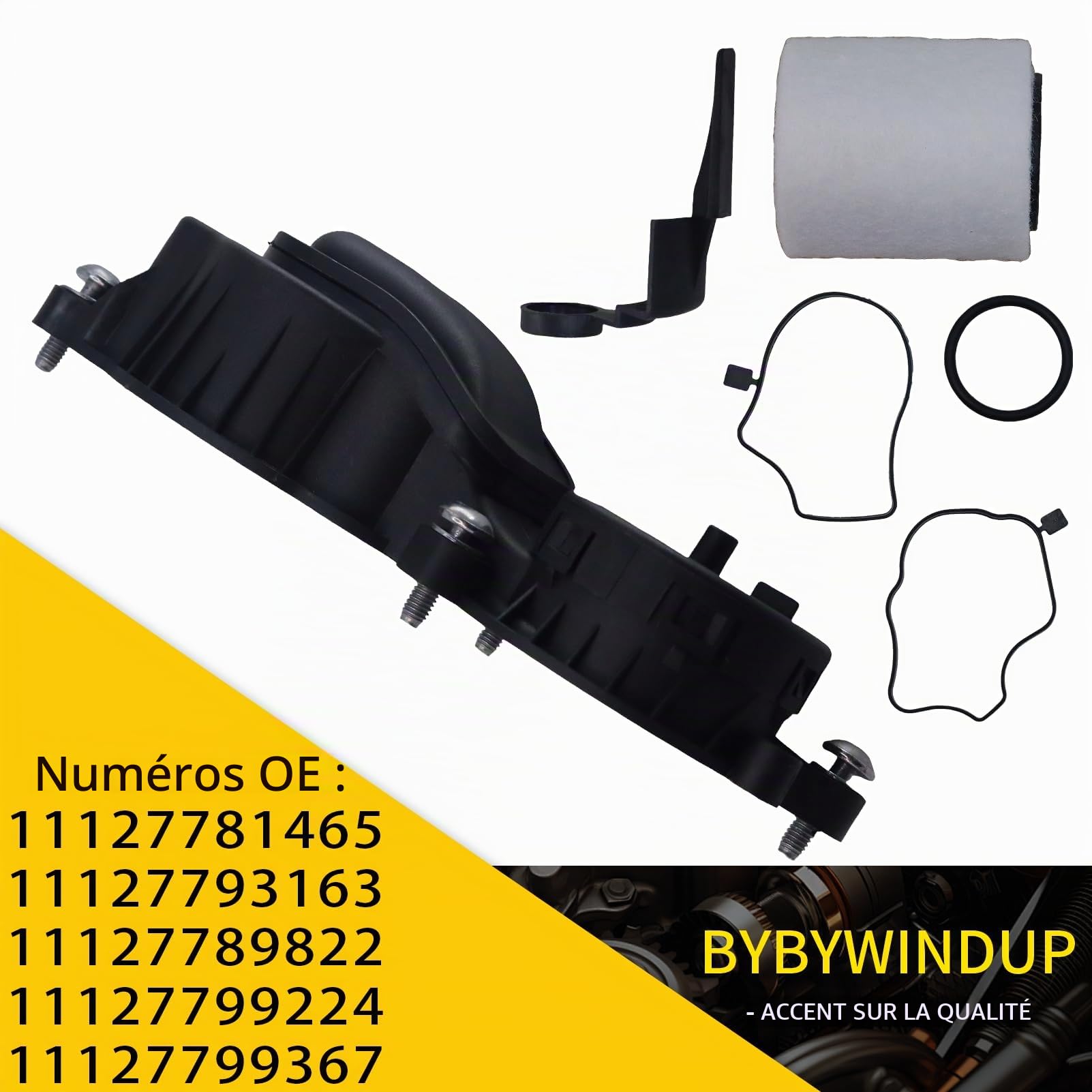 Kit de soupape de reniflard d'huile de carter compatible avec les séries 3 E46 3 Touring E46 5 E39 5 Touring E39 7 E38 X5 E53 Remplacement pour 11127793163 11127781465