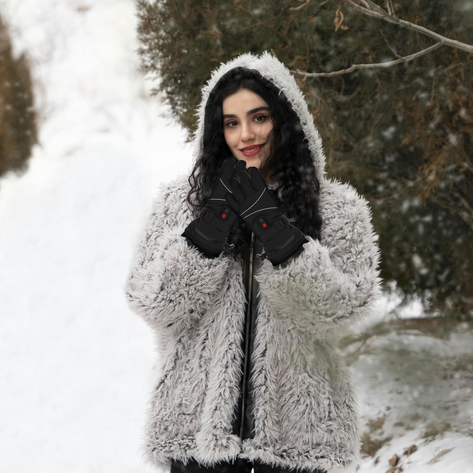 Gatuida Guanti Riscaldati Elettrici Ricaricabili per Donna e Uomo Scaldamani Funzione Touch Screen per Sport Invernali come Sci e Escursionismo Antivento e Traspiranti