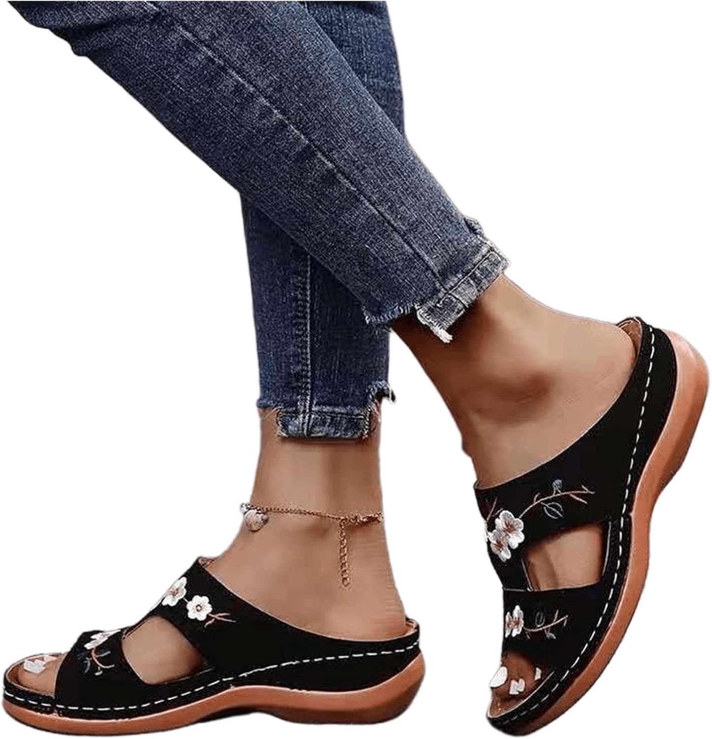 Lausiuoe Orthotic Sandals For Women Wide,Orthotic Flip