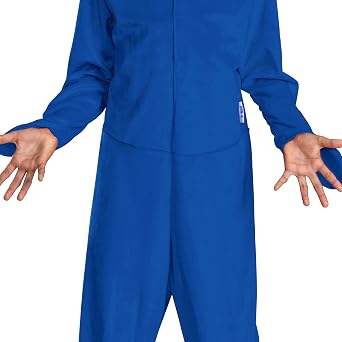 Disguise Among Us Blue Imposter Costume, Official Among Us Game Hooded Jumpsuit for Kids