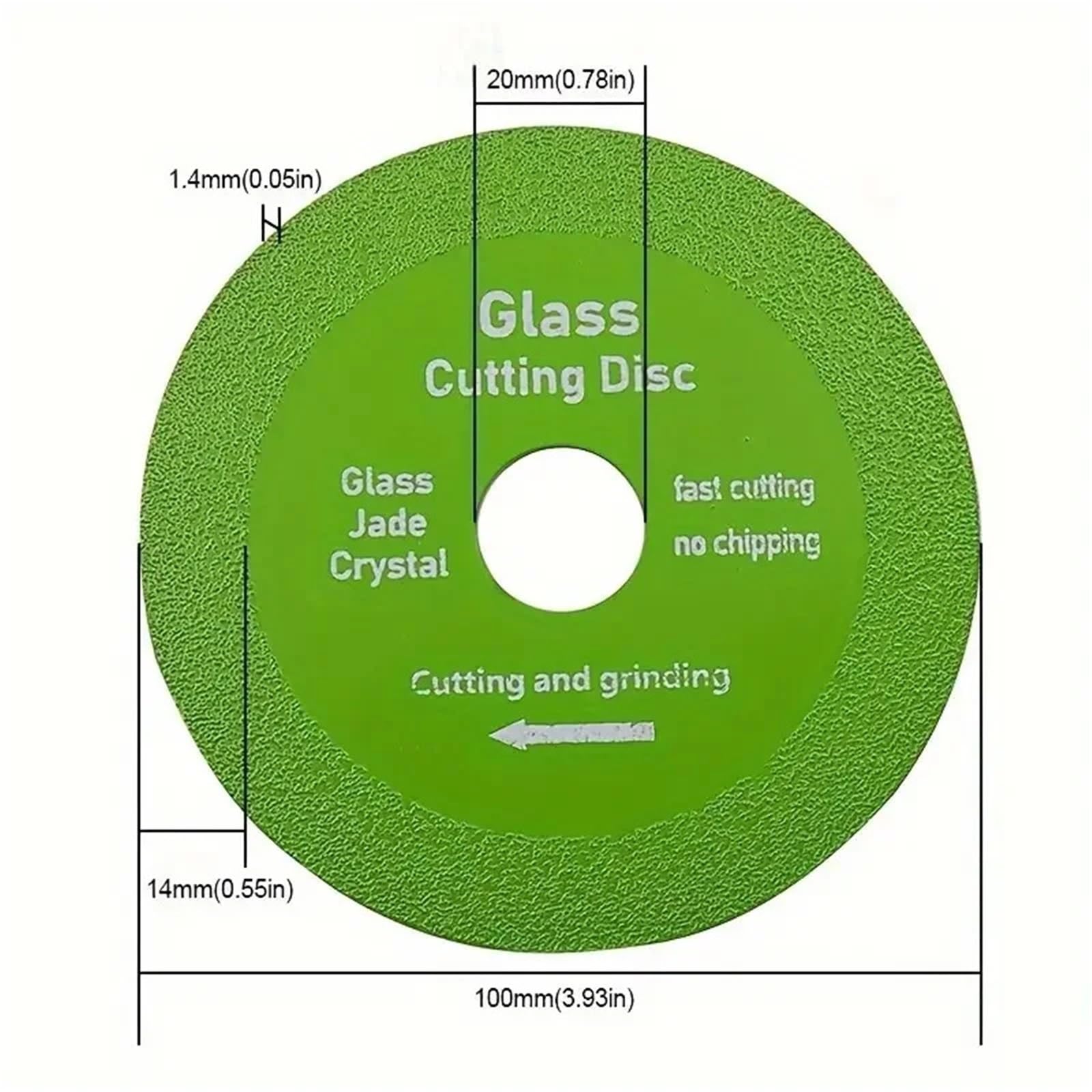 Tarcza do szlifowania płyt skalnych, Diamentowa tarcza do cięcia szkła 10 sztuk 4-calowa szlifierka kątowa 1 mm płytek ceramicznych Jadeit