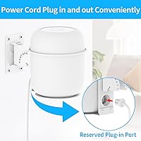 Vista 2 de Soporte de altavoz ajustable para Homepod 2 Soporte de pared con cubierta a prueba de polvo compatible con montaje Homepod de 2ª