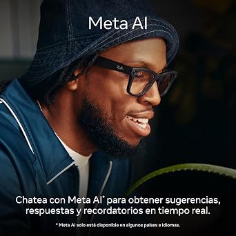 Meta Ray-Ban (Gen 1) Skyler, Shiny Black | Smart AI Glasses for Men, Women 12 MP Camera, Open-Ear Speakers for Audio, Video Recording, Bluetooth Transitions Cerulean Blue Wearable Technology