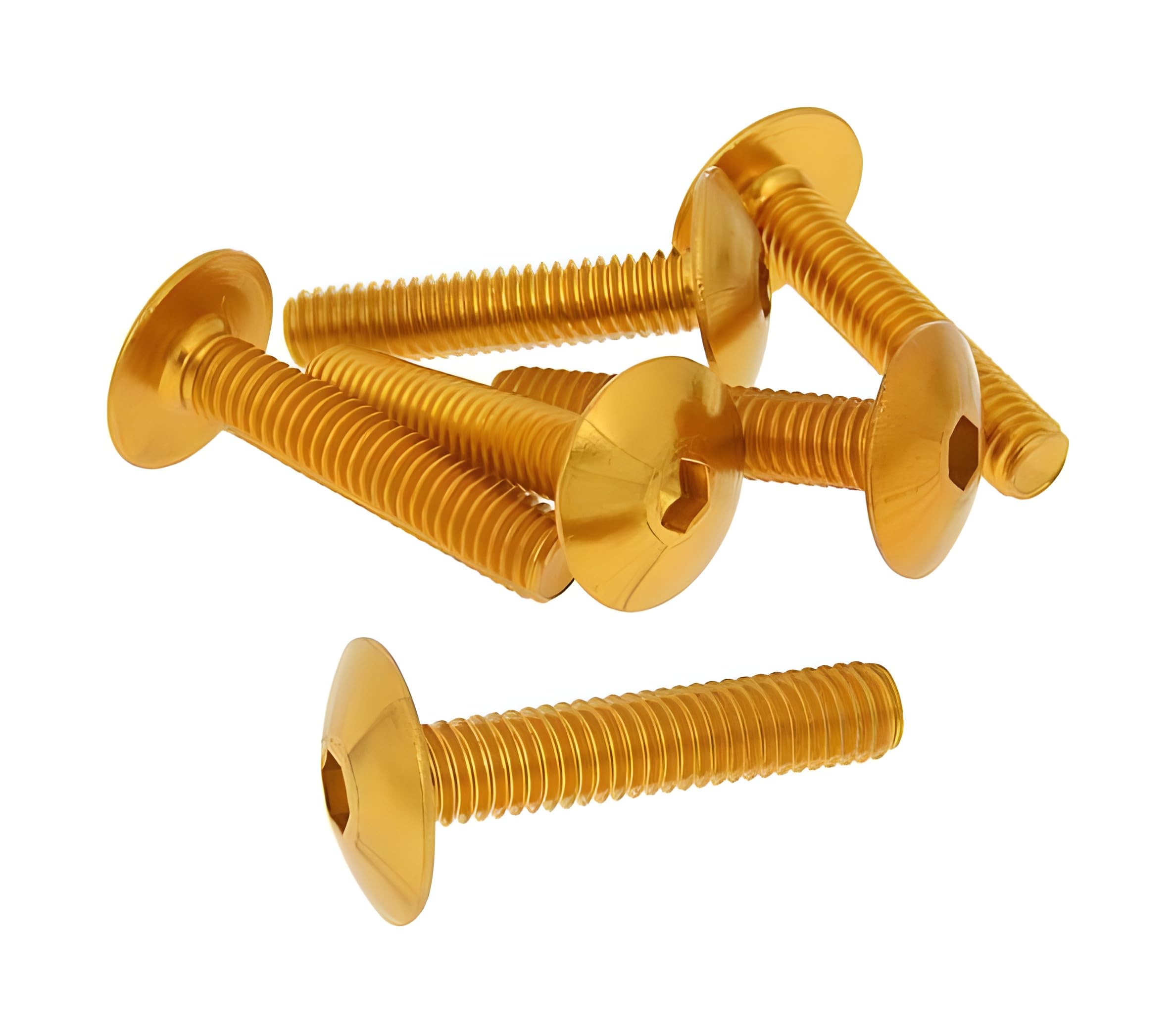 Free Shipping Kit 6 Allen Screws M6X30 Gold V Parts For Motorcycle