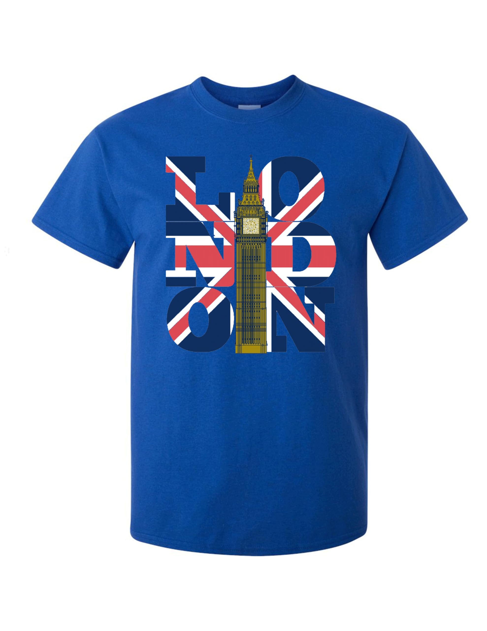 RADIANCE London England Souvenir T-Shirt - UK Flag with Big Ben Tower Great Gift for Visit London Unisex T-Shirt Royal